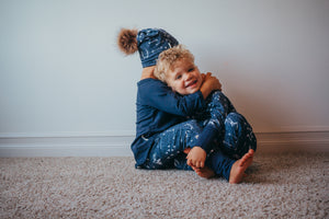 Navy Hi-Lo Tee-Bamboo