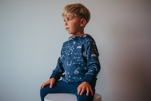Navy Adventure Grow-With-Me Hoodie