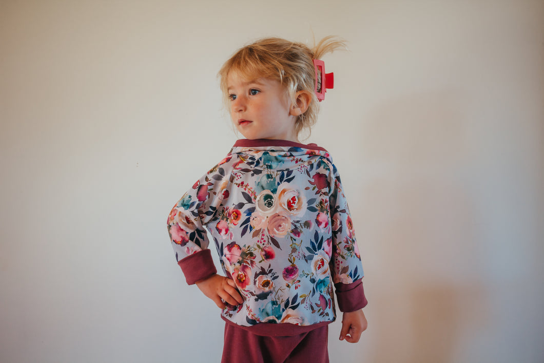 Misty Floral Grow-With-Me Hoodie