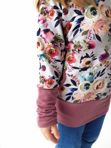 Misty Floral Grow-With-Me Hoodie