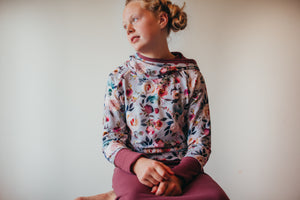 Misty Floral Grow-With-Me Hoodie