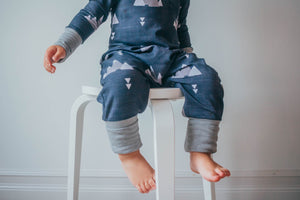 Navy Mountain Bamboo Romper