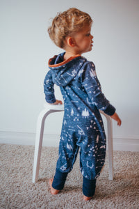 Navy Adventure Bamboo Romper