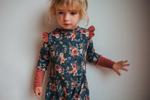 Vintage Floral Bamboo Romper-No Hood
