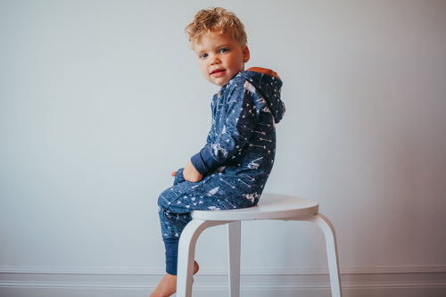 Navy Adventure Bamboo Romper