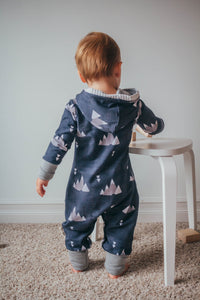 Navy Mountain Bamboo Romper