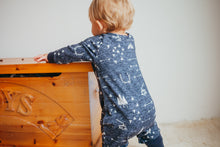 Navy Adventure Bamboo Romper-No Hood