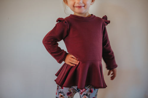 Mulberry Bamboo Peplum