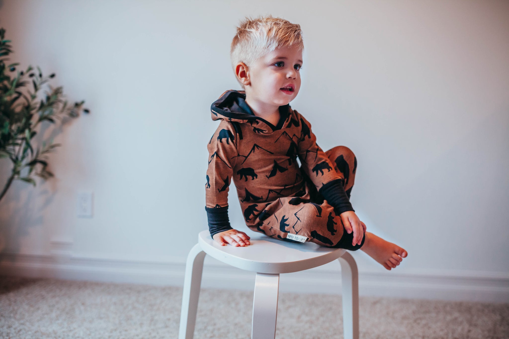 Baby Bear Bamboo Romper – Caribou Kids Clothing - Main Image