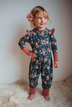 Vintage Floral Bamboo Romper-No Hood