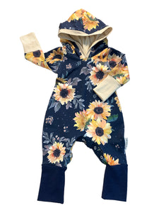 Sunflower Grow-With-Me Romper