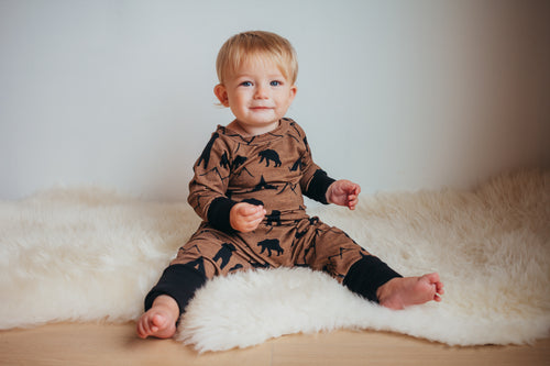 Baby Bear Bamboo Romper-No Hood