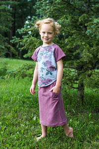 Heathered Mauve Bamboo Skirt
